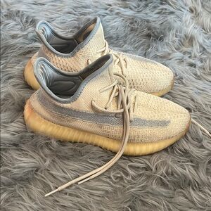 Yeezy Cream and Gray sneakers